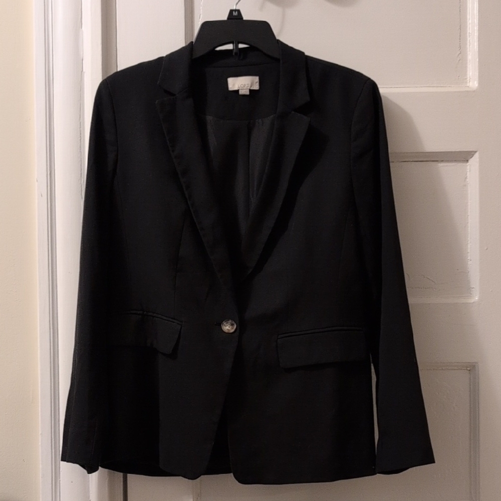 LOFT Black Women's Modern Blazer - Picture 2 of 4